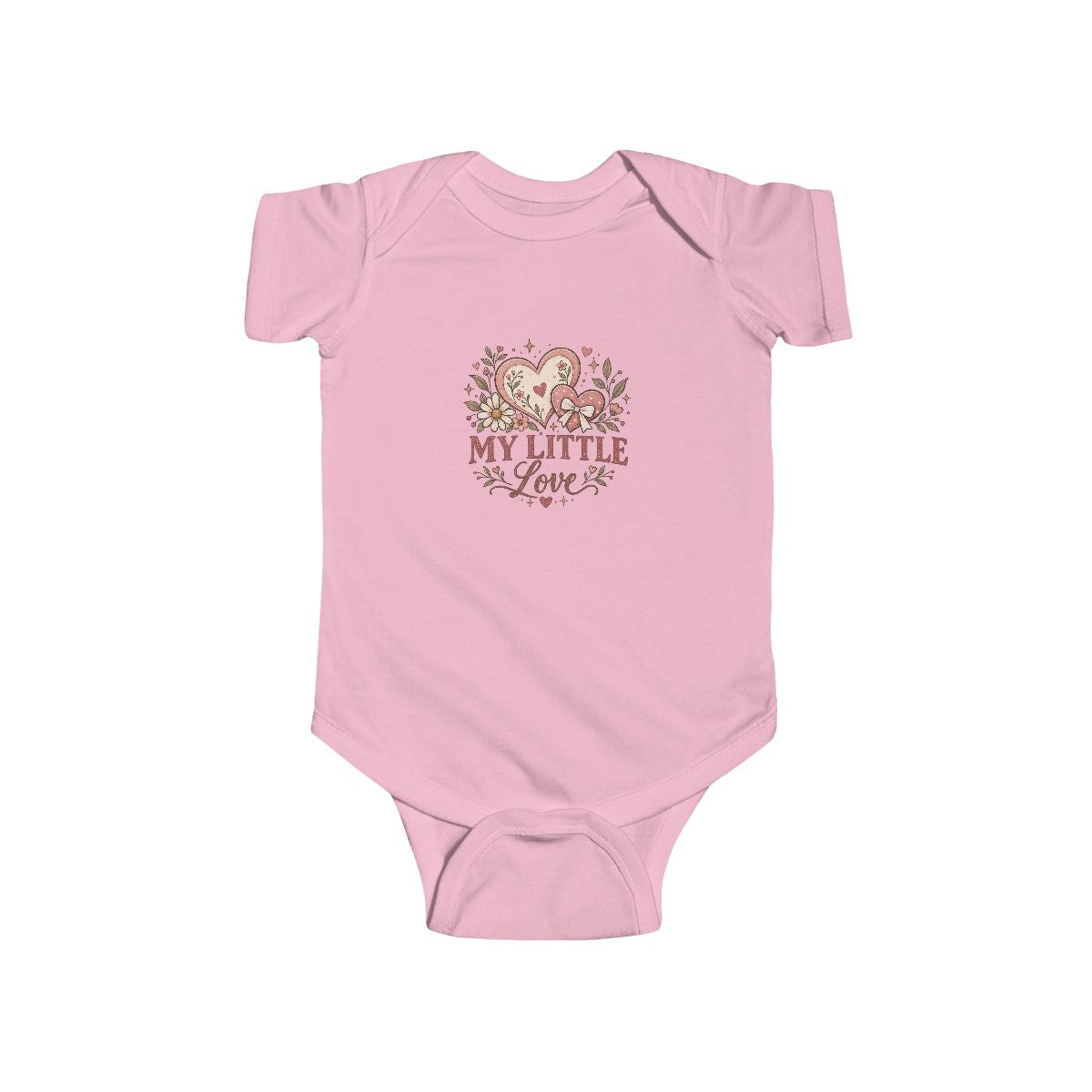 My Little Love Bodysuit | Baby Heart Floral Design