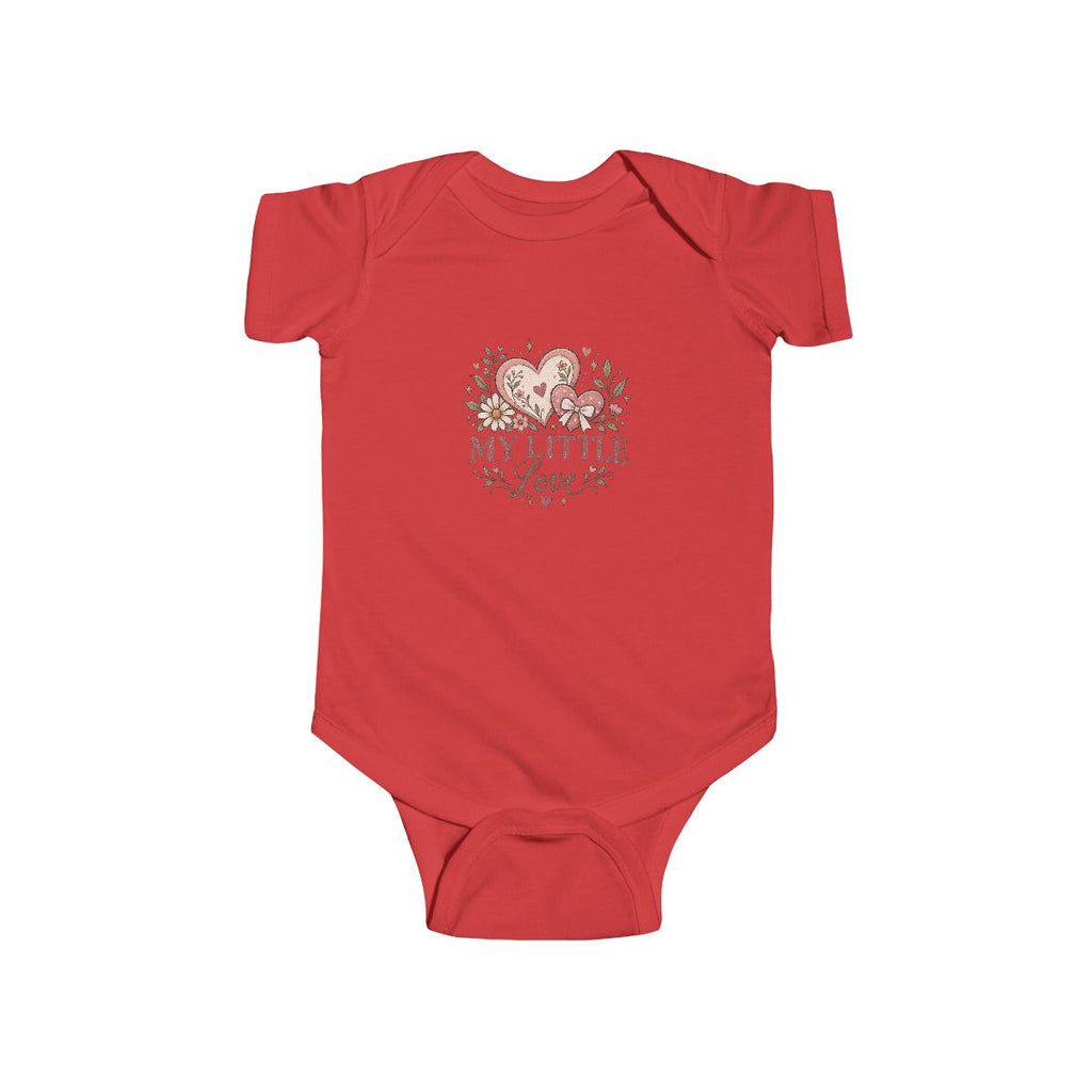 My Little Love Bodysuit | Baby Heart Floral Design