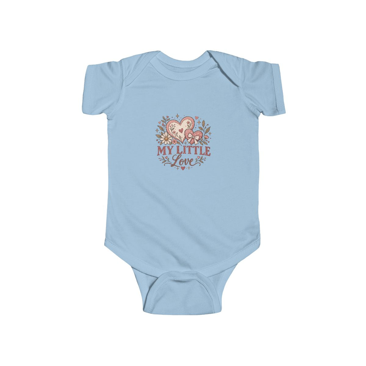 My Little Love Bodysuit | Baby Heart Floral Design