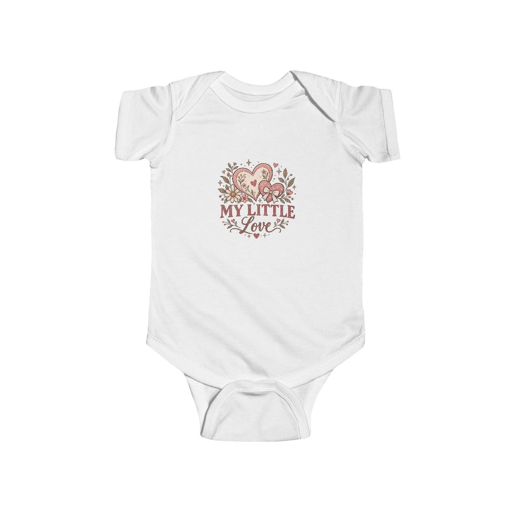 My Little Love Bodysuit | Baby Heart Floral Design