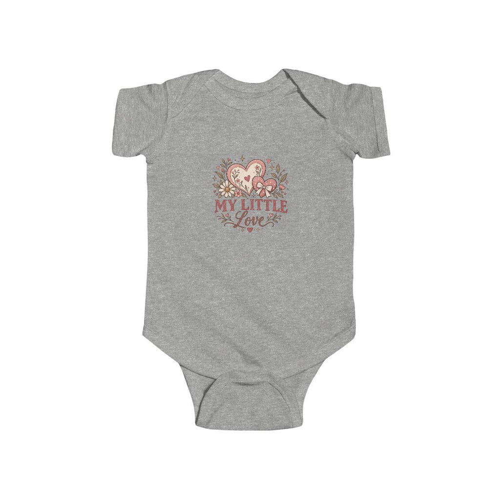 My Little Love Bodysuit | Baby Heart Floral Design
