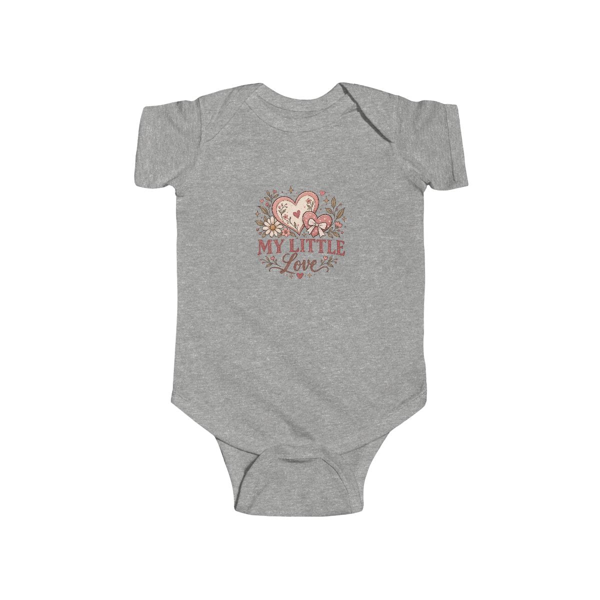 My Little Love Bodysuit | Baby Heart Floral Design