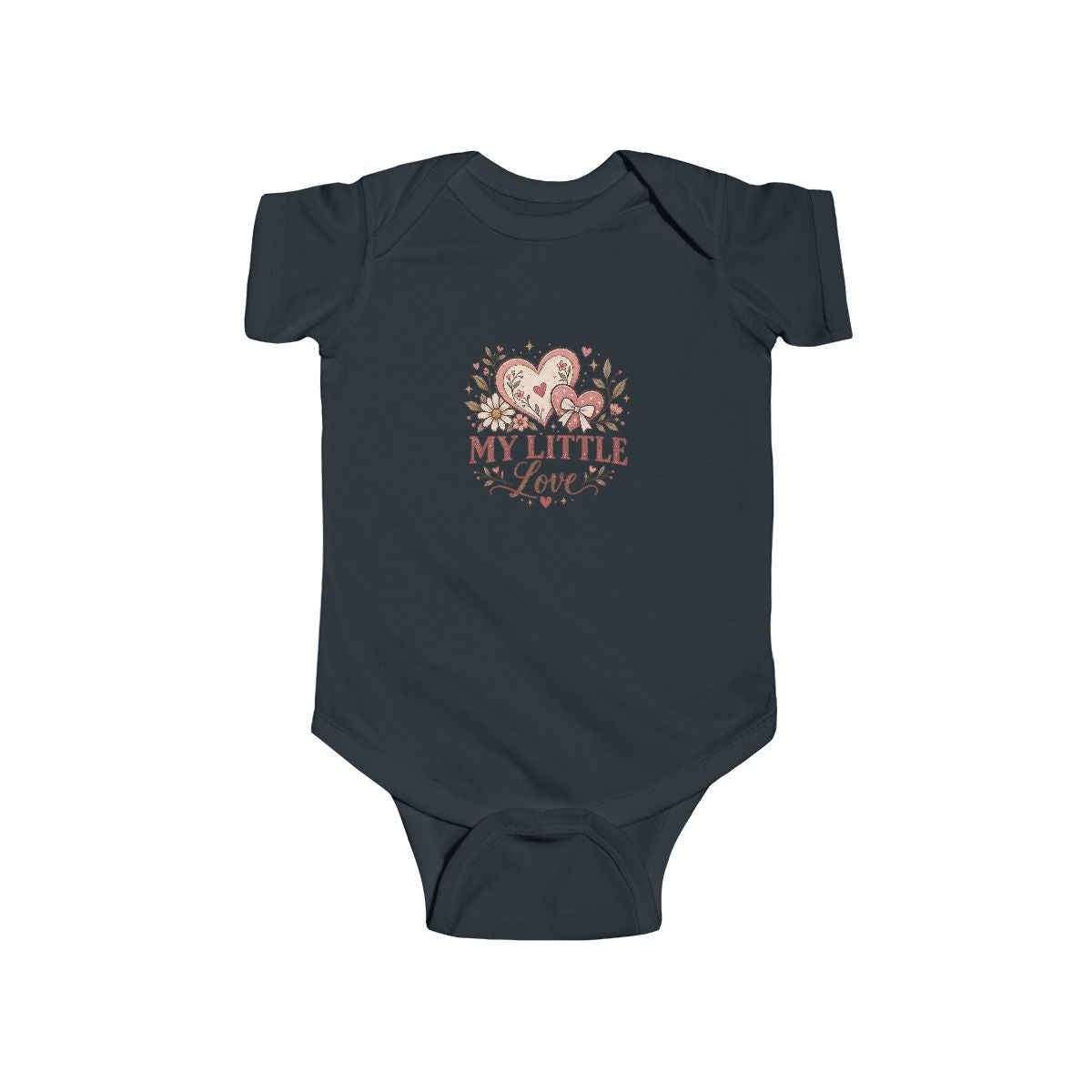 My Little Love Bodysuit | Baby Heart Floral Design