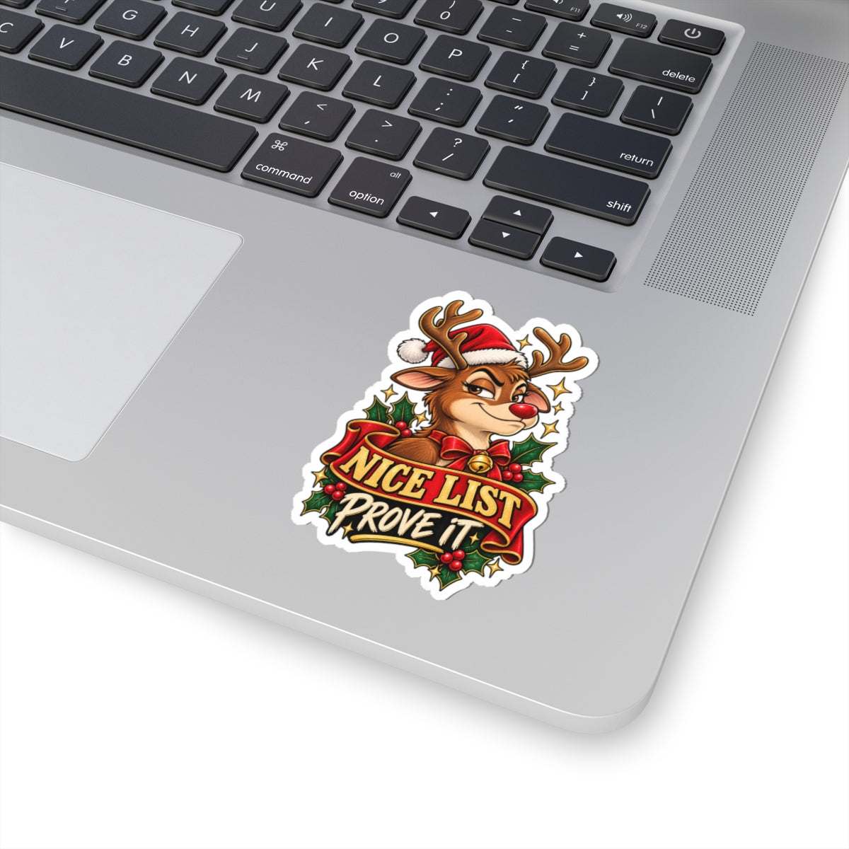 Nice List Prove It Reindeer Kiss-Cut Stickers | Christmas Holiday Vinyl Sticker