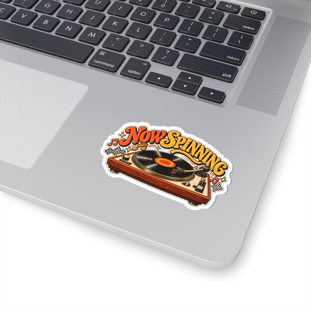 Now Spinning Turntable Sticker | Vinyl Record Retro Music Decal