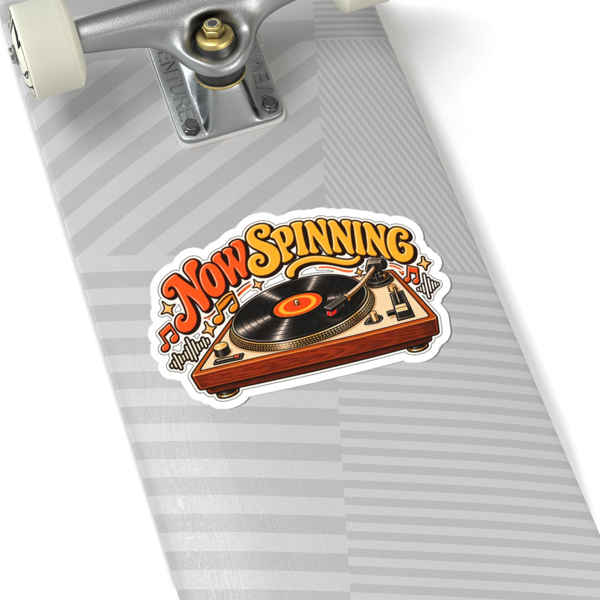 Now Spinning Turntable Sticker | Vinyl Record Retro Music Decal
