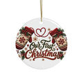 Our First Christmas Ceramic Ornament | Round Holiday Keepsake