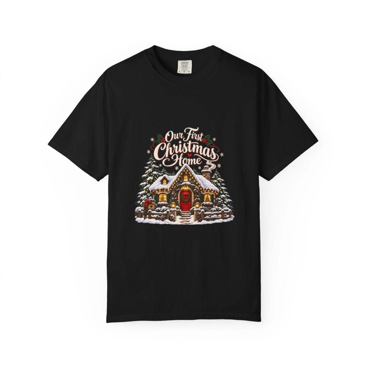 Our First Christmas Home T-shirt | Cottage Cabin Holiday Tee