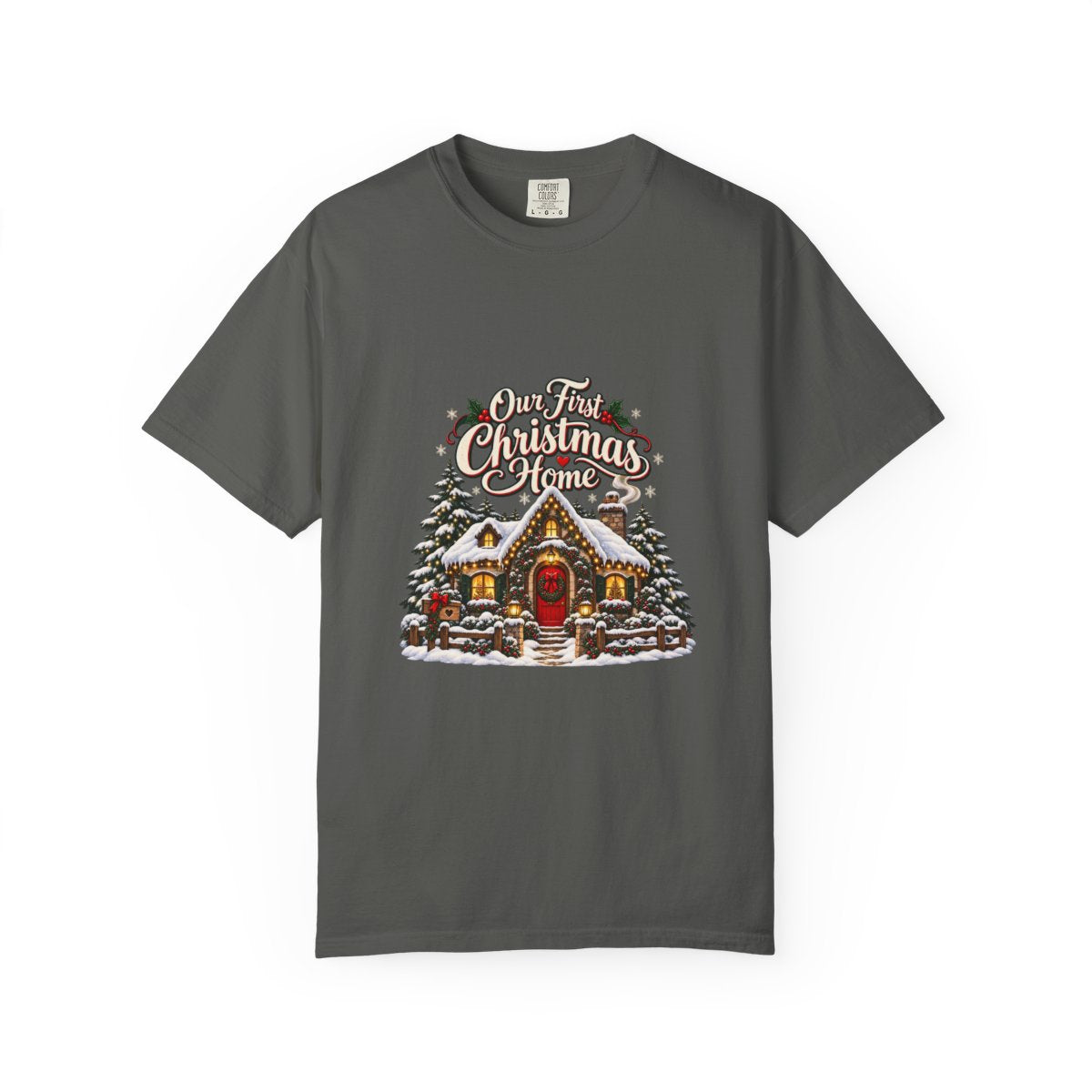 Our First Christmas Home T-shirt | Cottage Cabin Holiday Tee