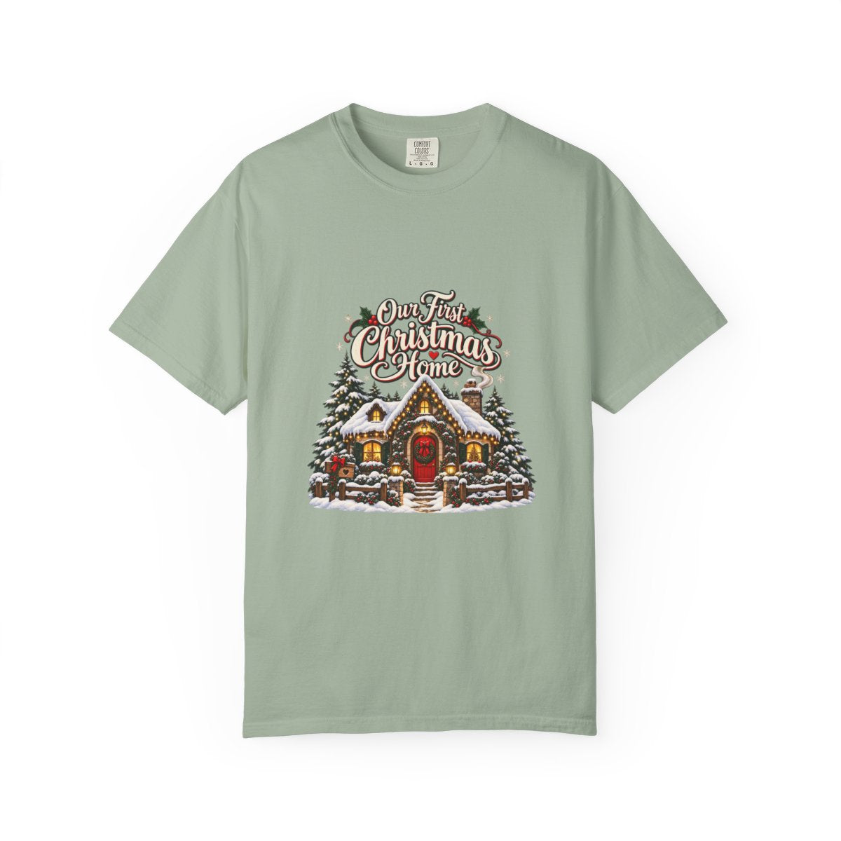 Our First Christmas Home T-shirt | Cottage Cabin Holiday Tee