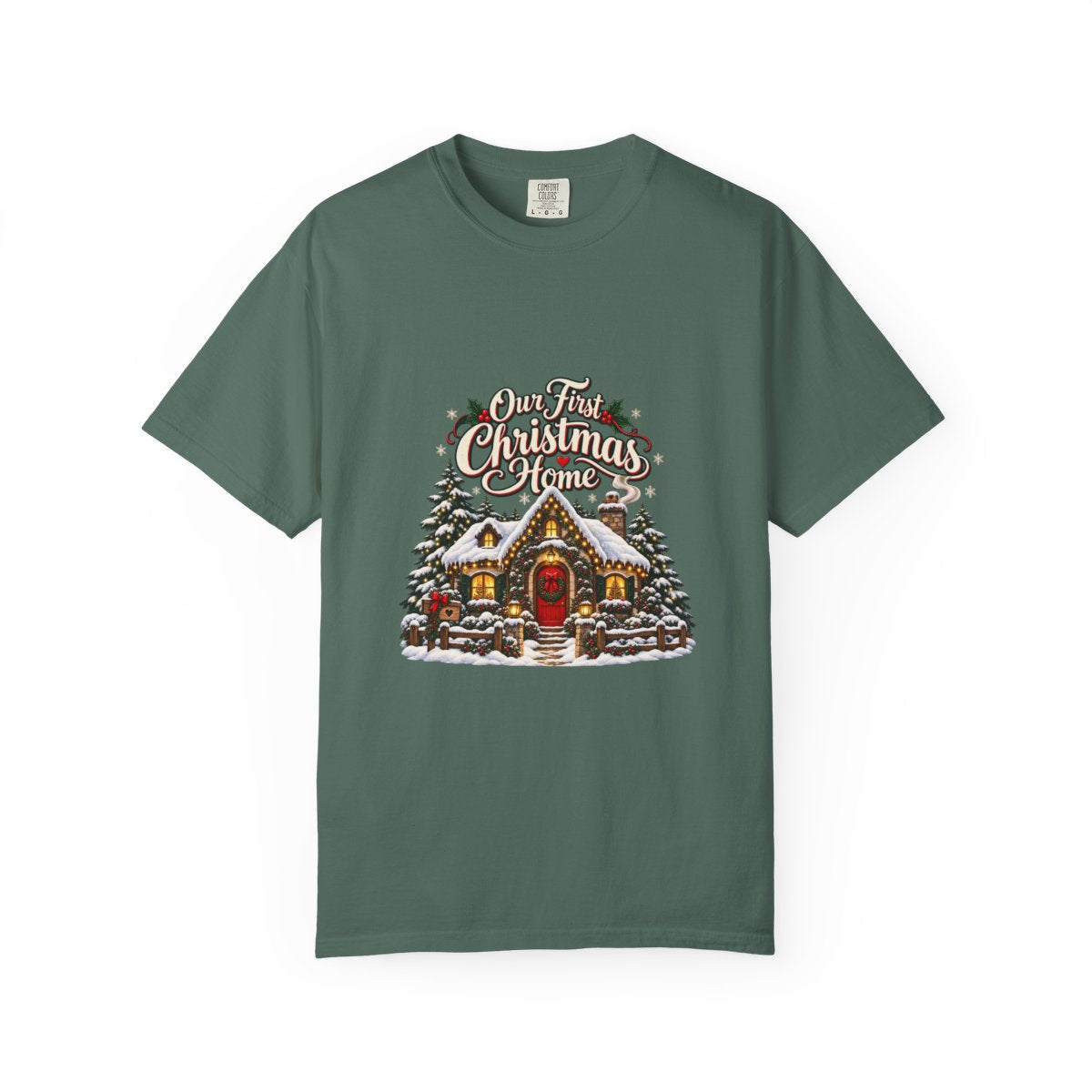 Our First Christmas Home T-shirt | Cottage Cabin Holiday Tee