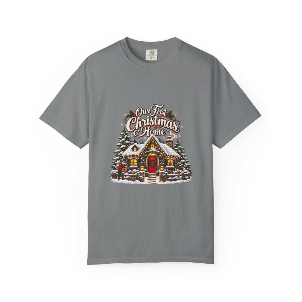 Our First Christmas Home T-shirt | Cottage Cabin Holiday Tee
