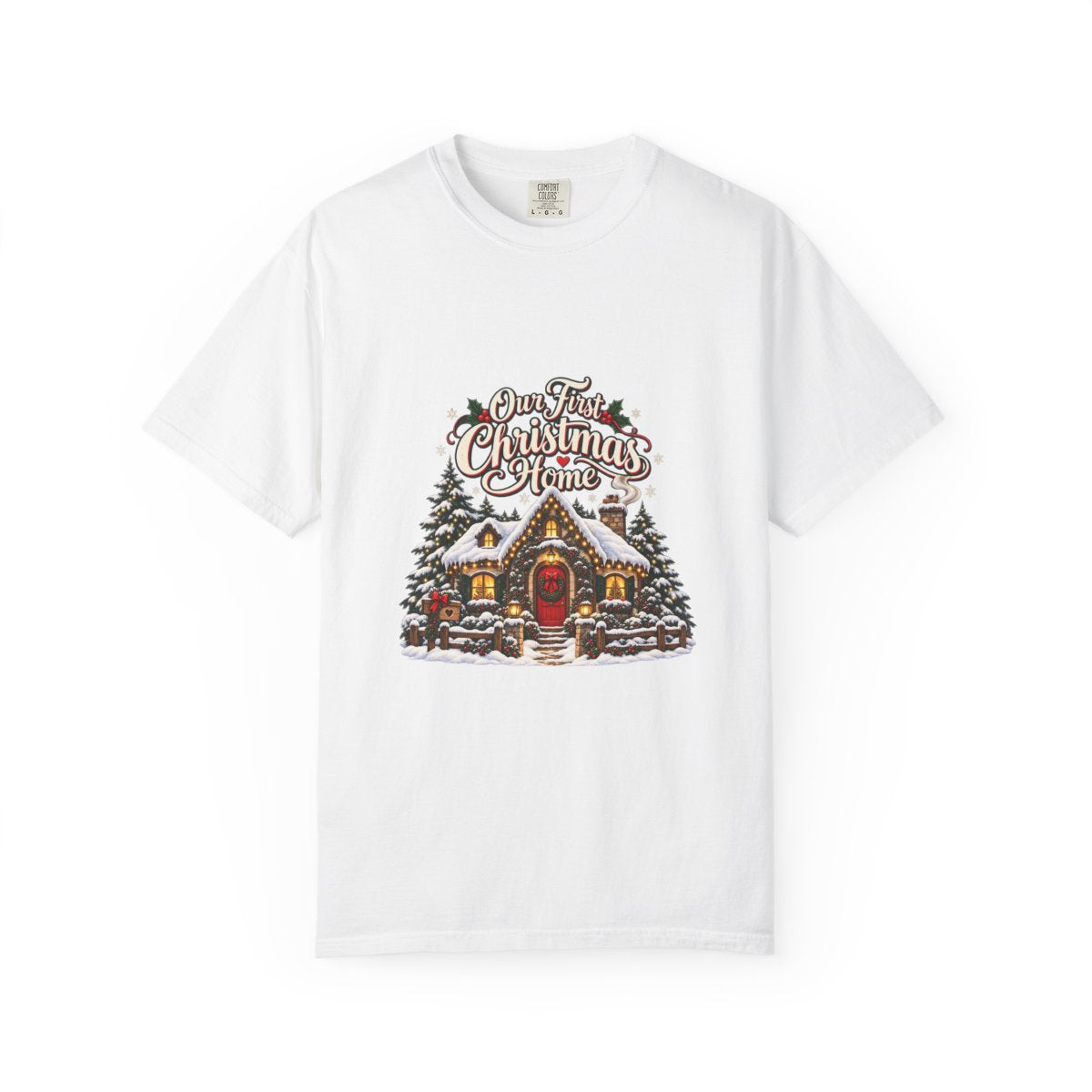 Our First Christmas Home T-shirt | Cottage Cabin Holiday Tee