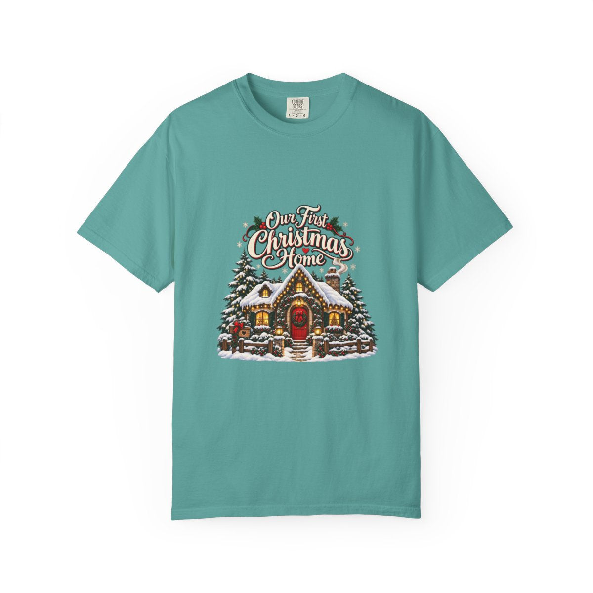 Our First Christmas Home T-shirt | Cottage Cabin Holiday Tee