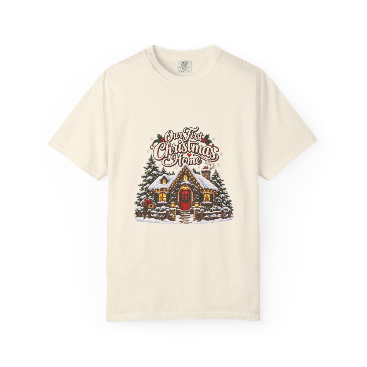 Our First Christmas Home T-shirt | Cottage Cabin Holiday Tee