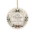 Our First Christmas Together Ceramic Ornament | Personalized Names & Date