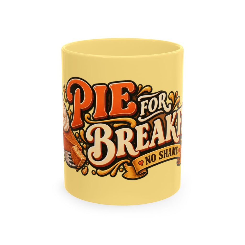 Pie for Breakfast Mug | Pumpkin Slice Illustration, Cozy Fall Morning