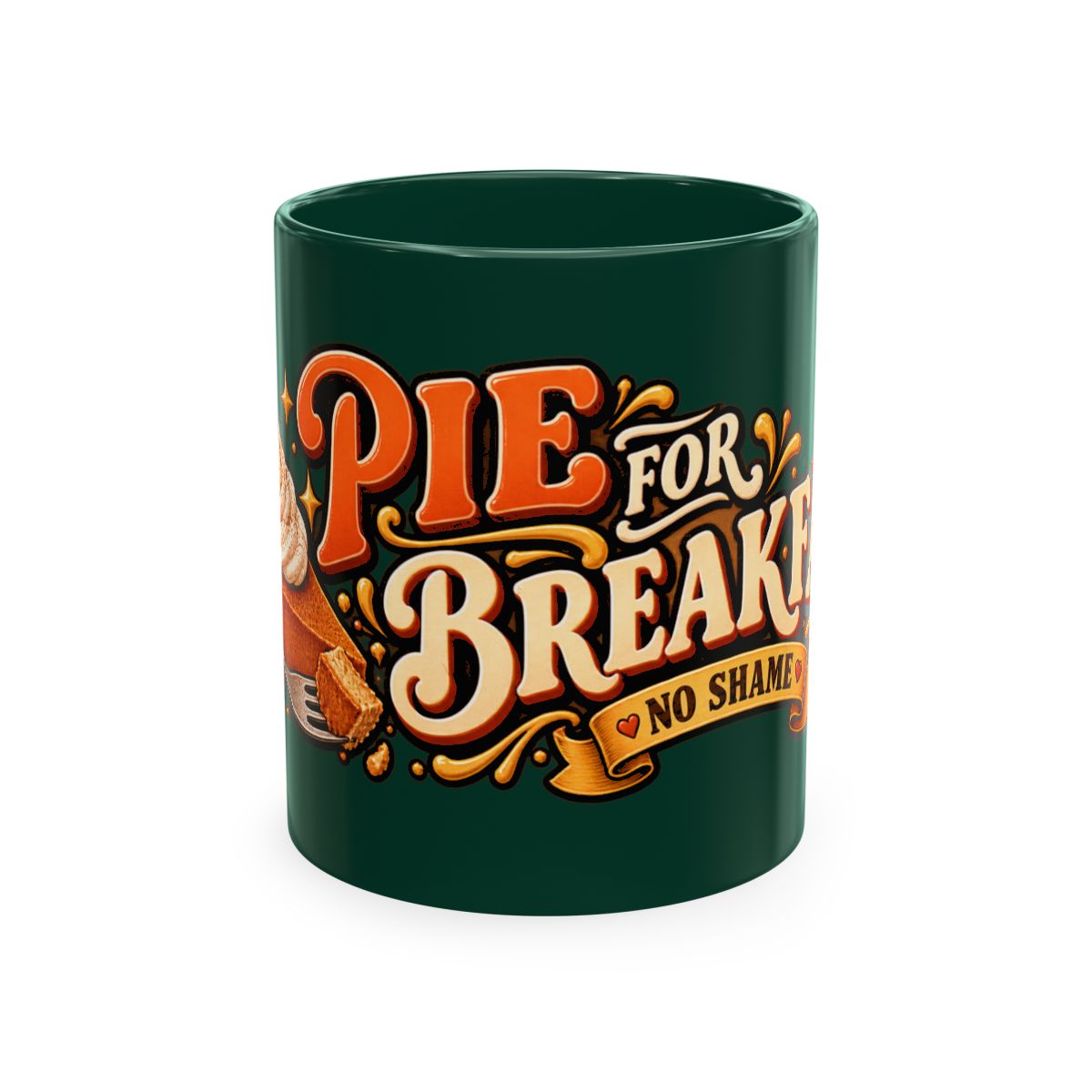 Pie for Breakfast Mug | Pumpkin Slice Illustration, Cozy Fall Morning