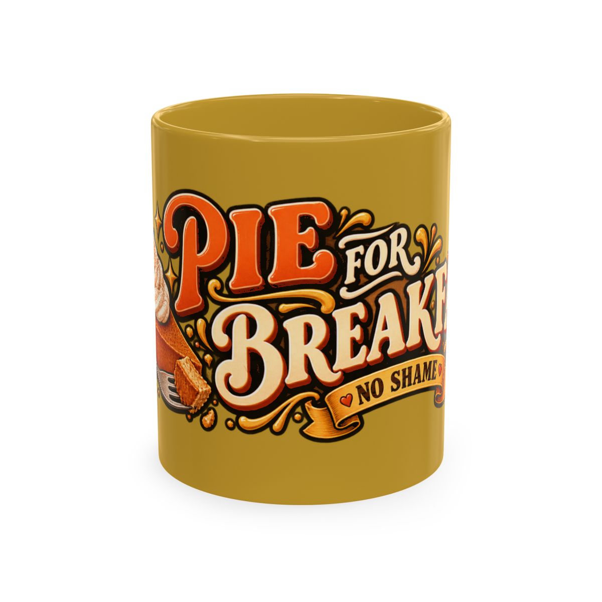 Pie for Breakfast Mug | Pumpkin Slice Illustration, Cozy Fall Morning