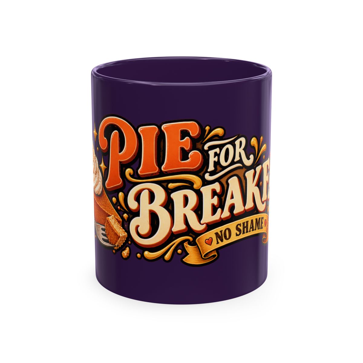 Pie for Breakfast Mug | Pumpkin Slice Illustration, Cozy Fall Morning