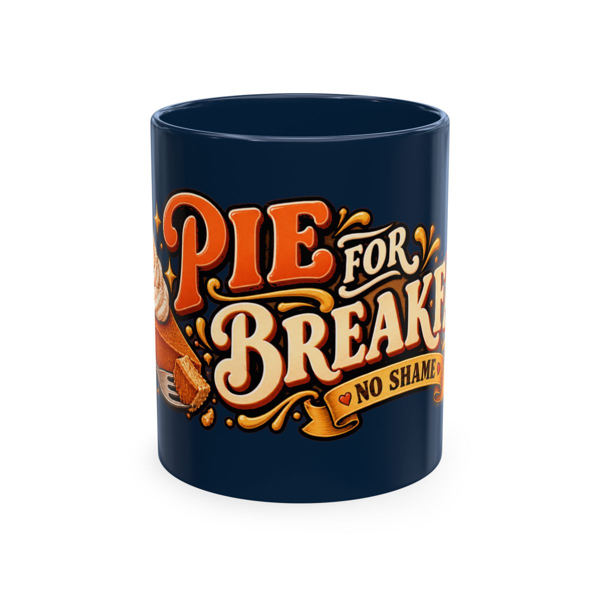 Pie for Breakfast Mug | Pumpkin Slice Illustration, Cozy Fall Morning