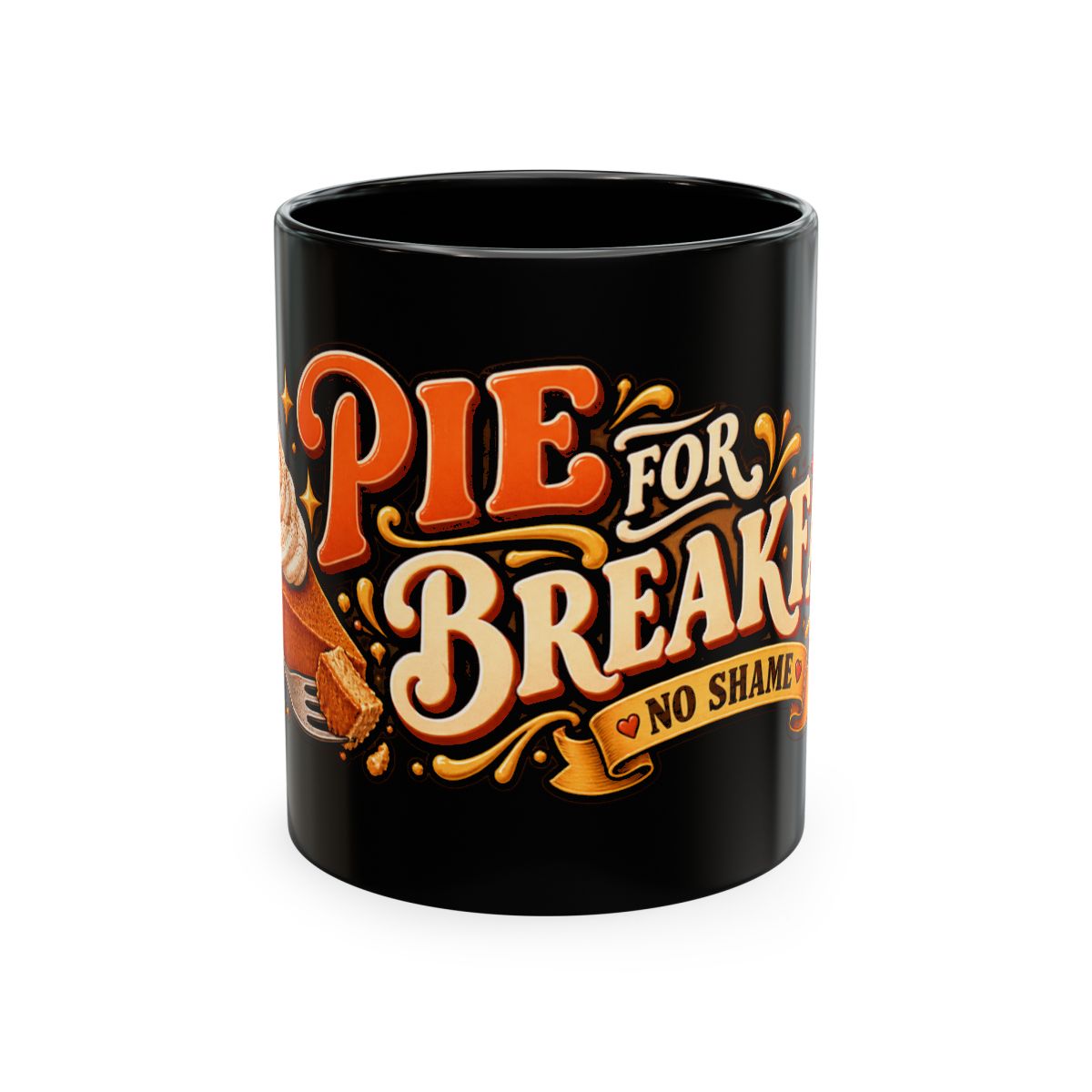 Pie for Breakfast Mug | Pumpkin Slice Illustration, Cozy Fall Morning
