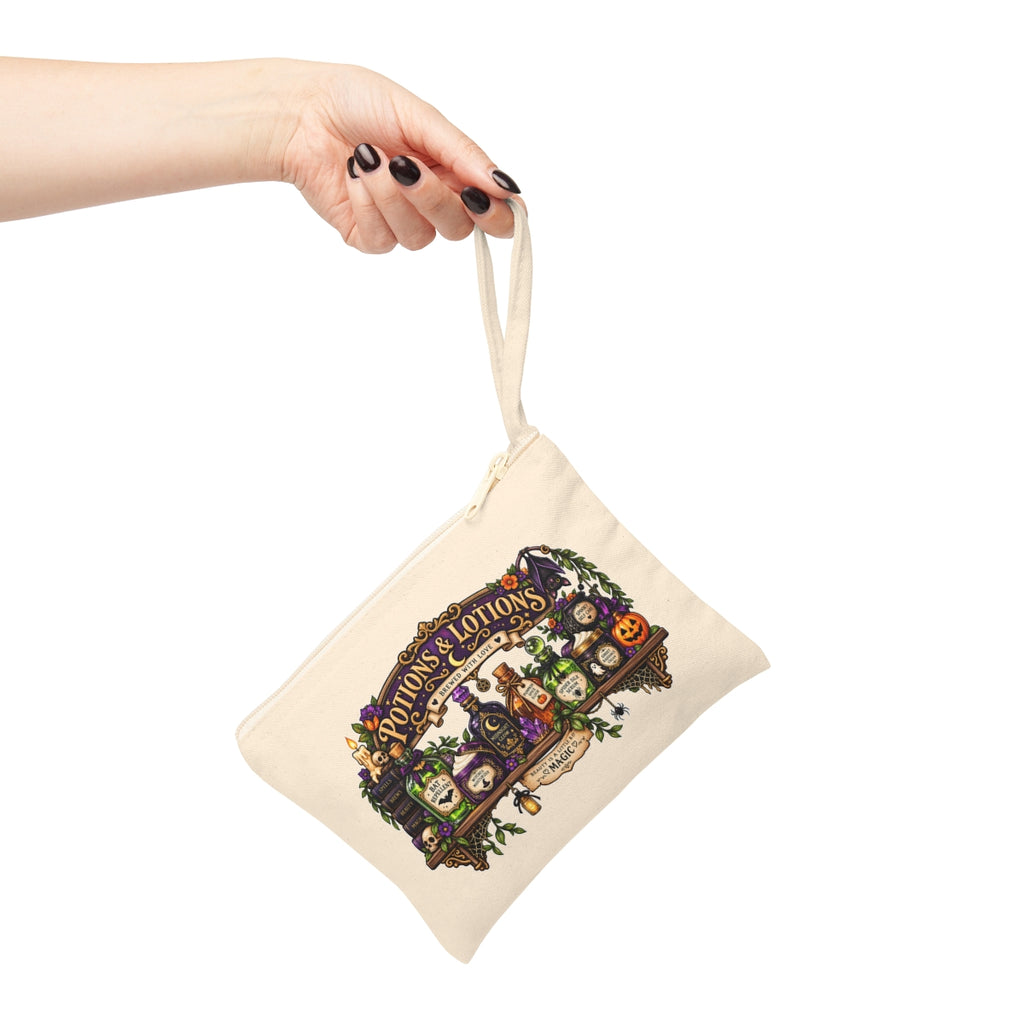 Potions & Lotions Apothecary Shelf Accessory Zipper Pouch | Halloween Witchy Potion Bag