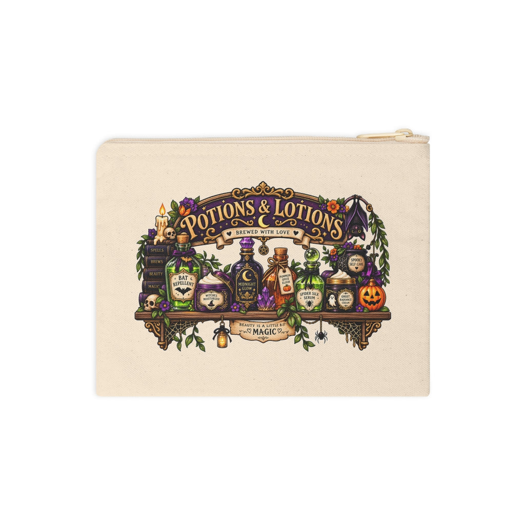 Potions & Lotions Apothecary Shelf Accessory Zipper Pouch | Halloween Witchy Potion Bag