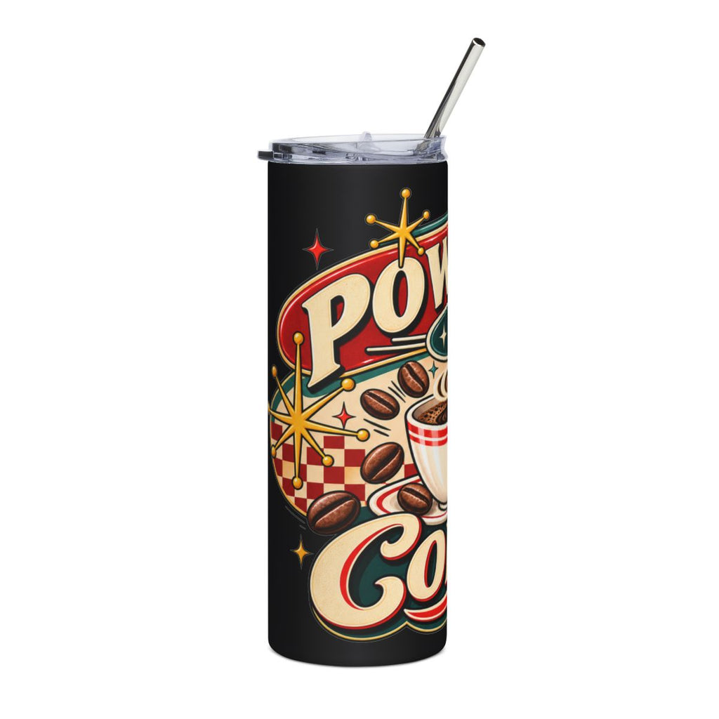 Powered by Coffee Tumbler | 20oz Stainless Steel Coffee Travel Cup