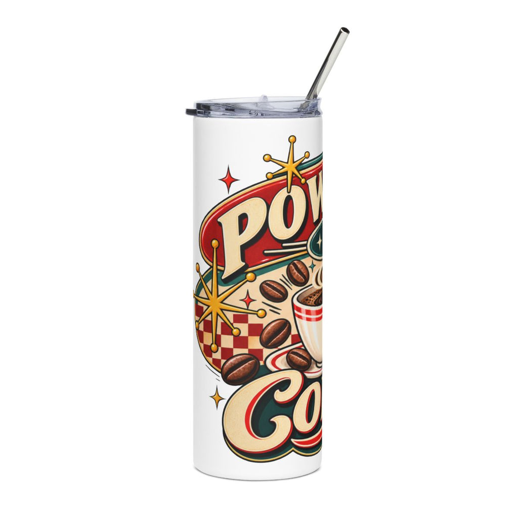 Powered by Coffee Tumbler | 20oz Stainless Steel Coffee Travel Cup