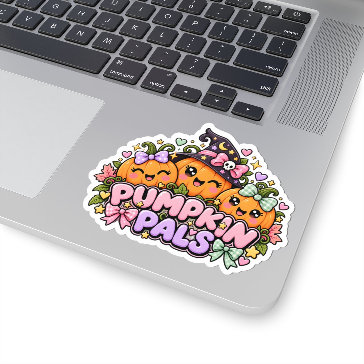Pumpkin Pals Kiss-Cut Stickers | Cute Halloween Pumpkin Trio, Laptop Sticker