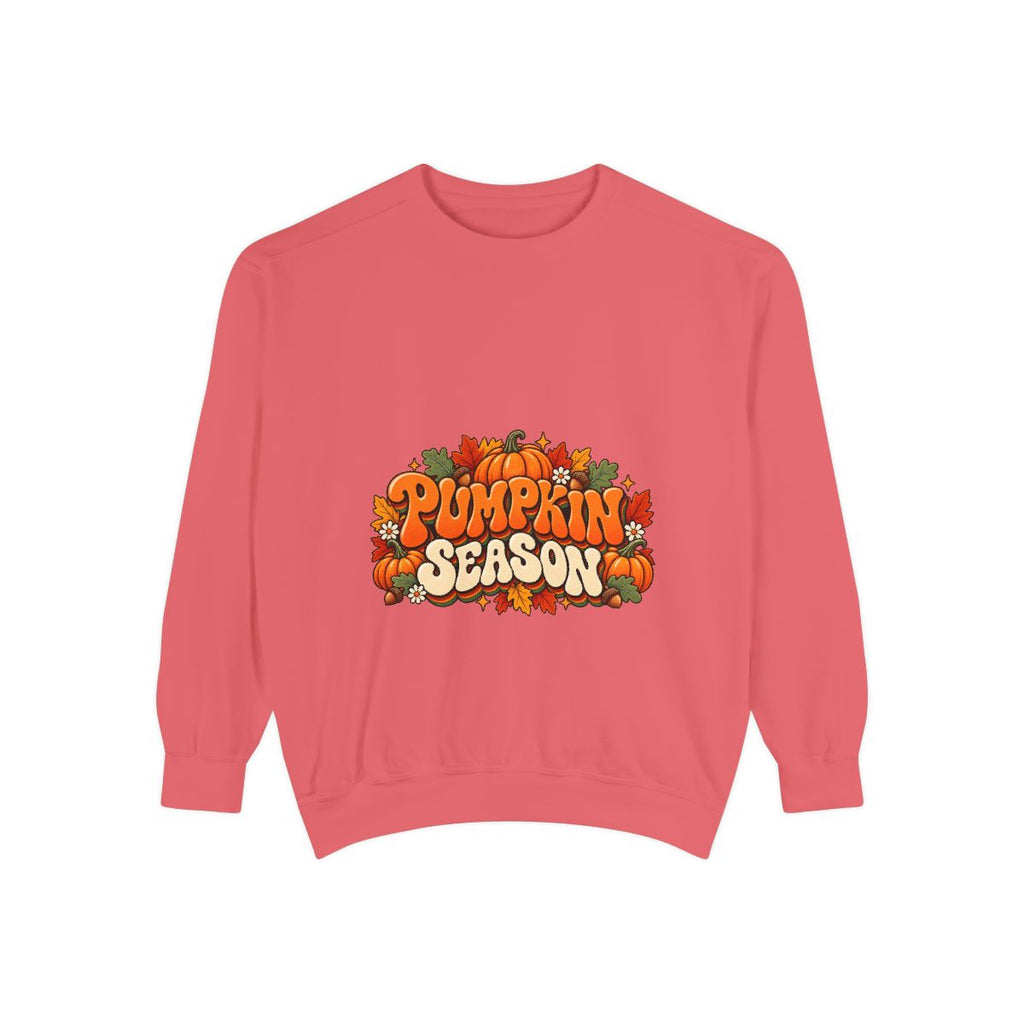 Pumpkin Season Sweatshirt | Fall Leaves, Pumpkins, Cozy Autumn Design
