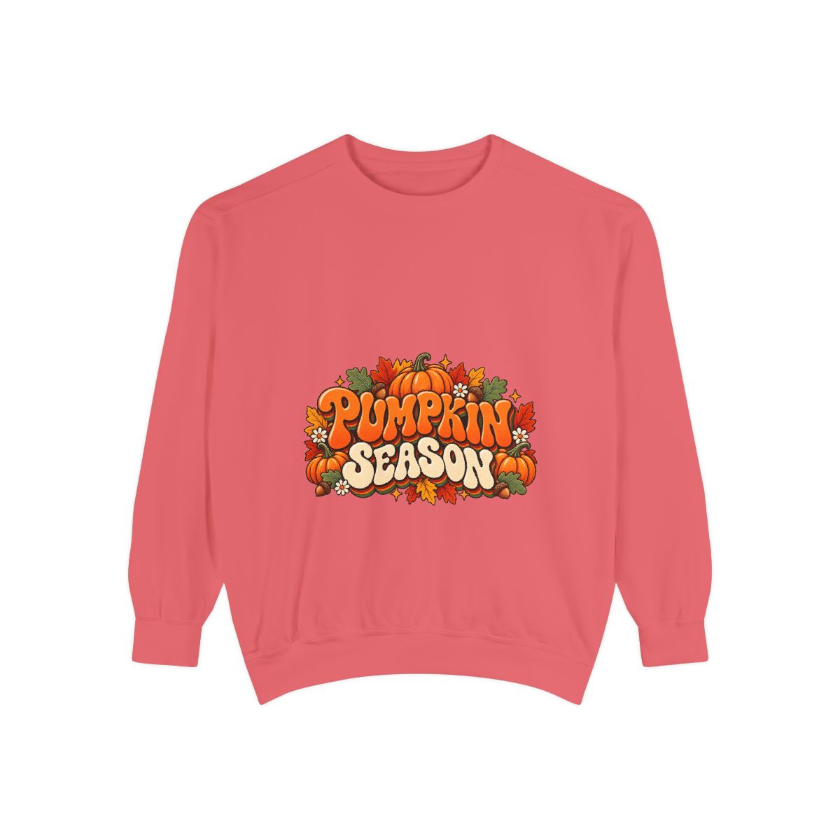 Pumpkin Season Sweatshirt | Fall Leaves, Pumpkins, Cozy Autumn Design