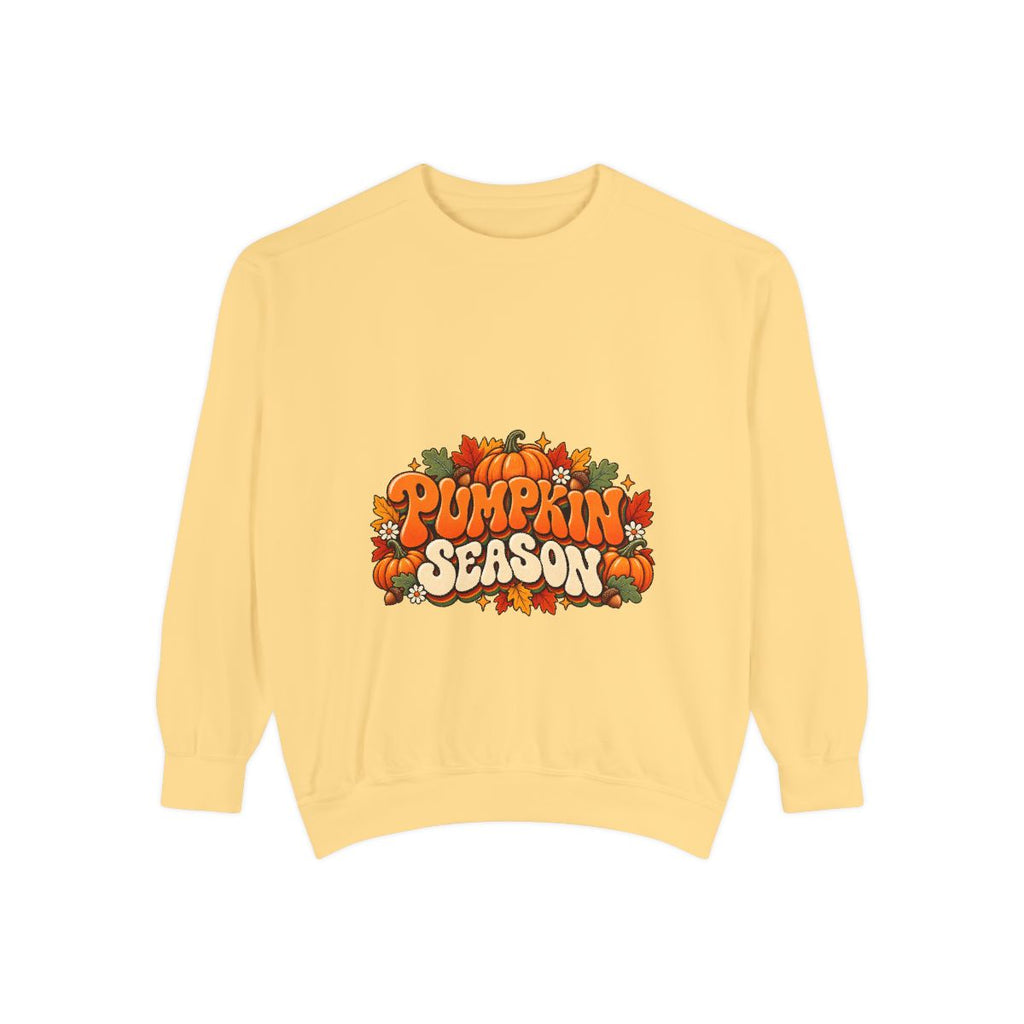 Pumpkin Season Sweatshirt | Fall Leaves, Pumpkins, Cozy Autumn Design