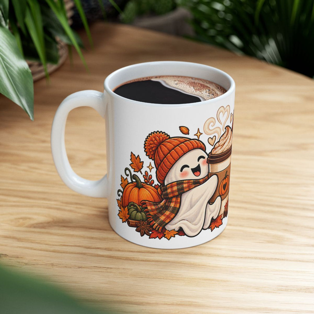 Pumpkin Spice Ghost Mug | Ceramic Coffee Mug