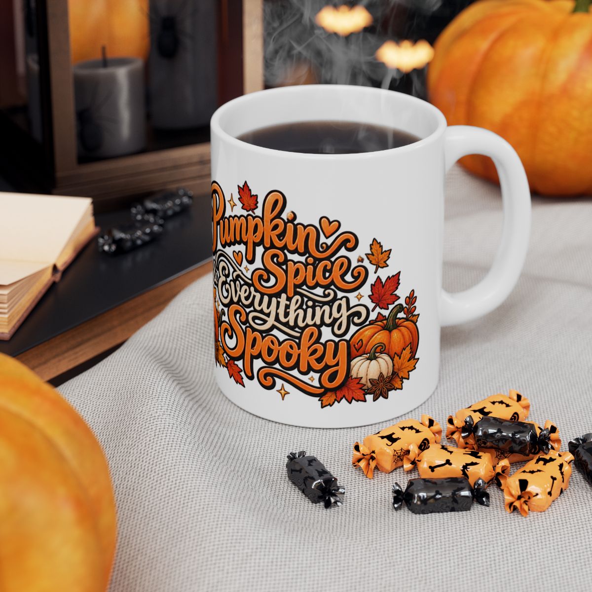 Pumpkin Spice Ghost Mug | Ceramic Coffee Mug