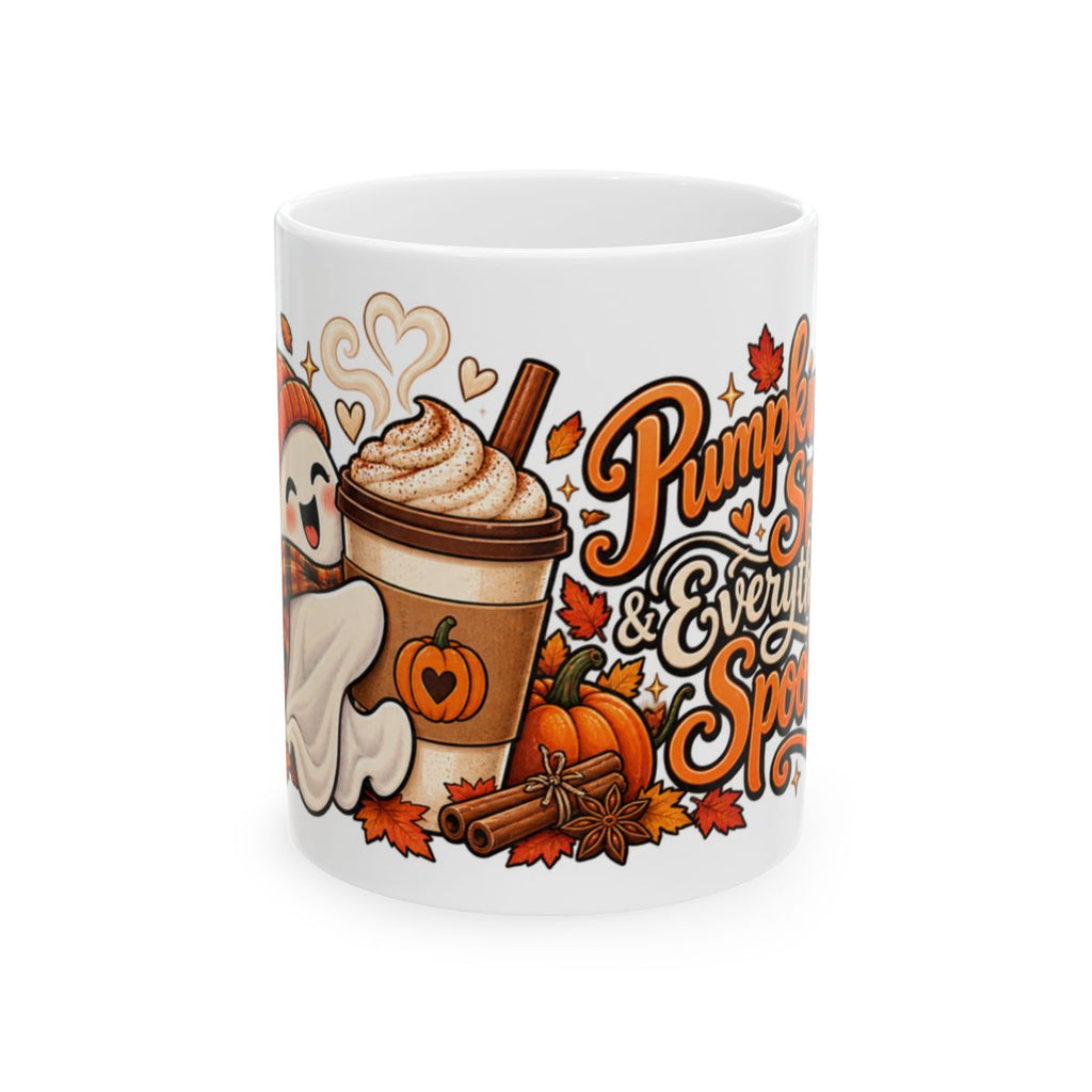 Pumpkin Spice Ghost Mug | Ceramic Coffee Mug