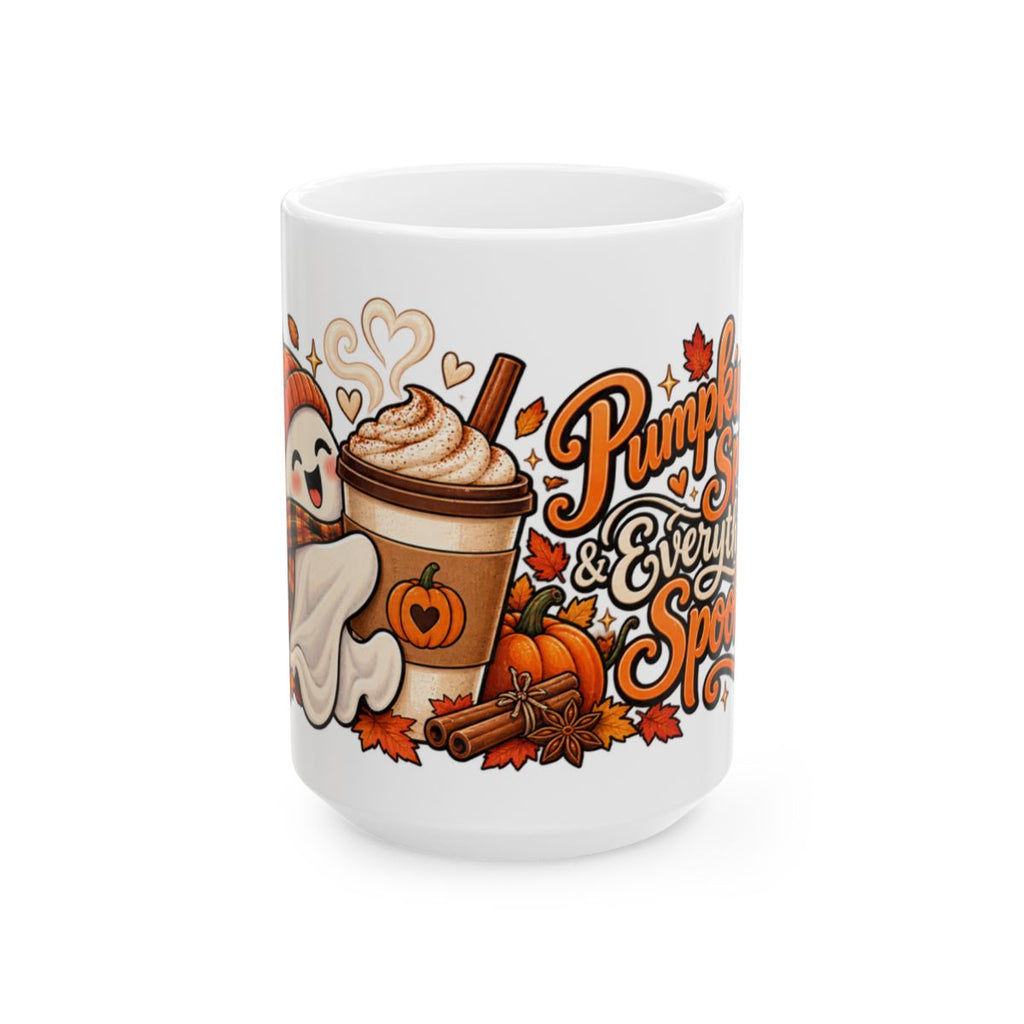 Pumpkin Spice Ghost Mug | Ceramic Coffee Mug