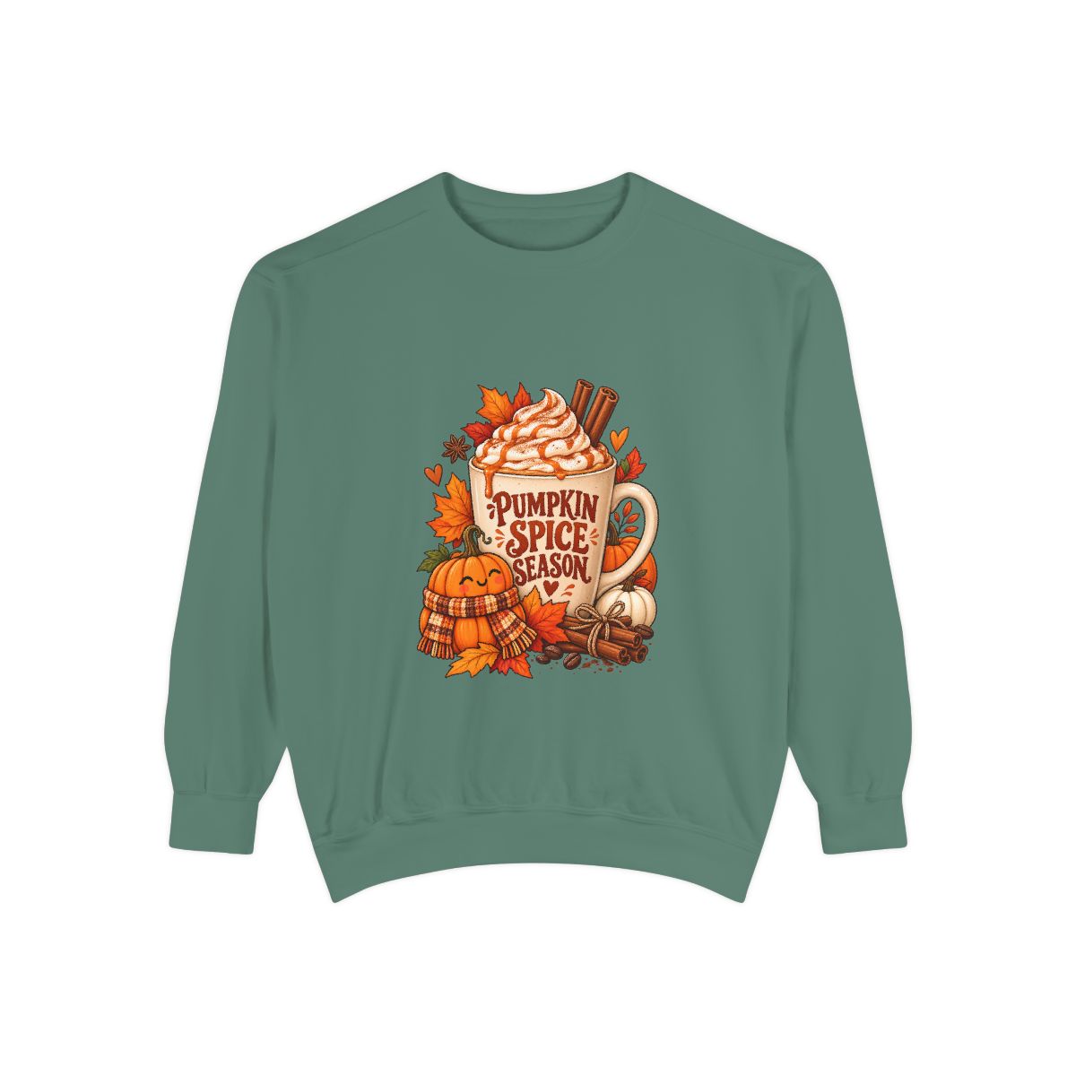 Pumpkin Spice Season Sweatshirt | Fall Pumpkin Spice Coffee Autumn Leaves