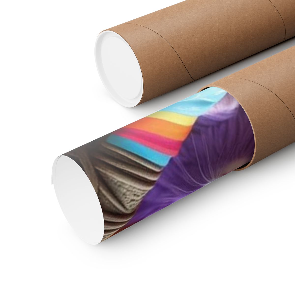 Rainbow Kittens Matte Vertical Poster | Colorful Cat Basket Wall Art