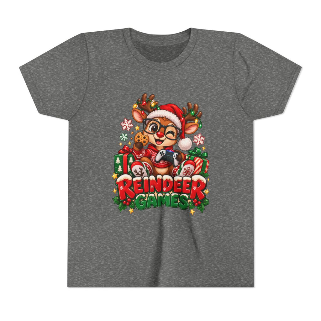 Reindeer Games Youth Tee | Cute Santa Reindeer, Christmas Holiday Kids Shirt
