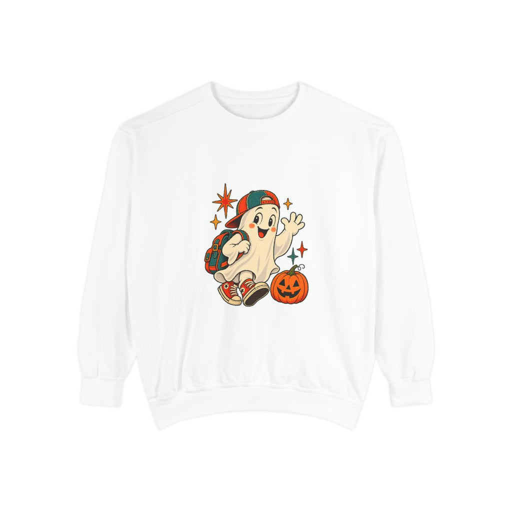 Retro Dancing Ghost with Pumpkin Sweatshirt | Halloween vintage spooky