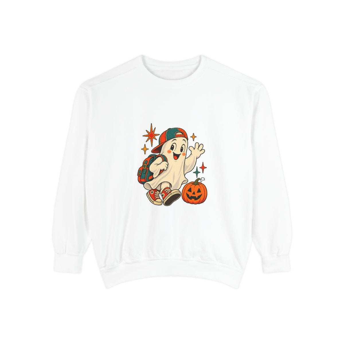 Retro Dancing Ghost with Pumpkin Sweatshirt | Halloween vintage spooky