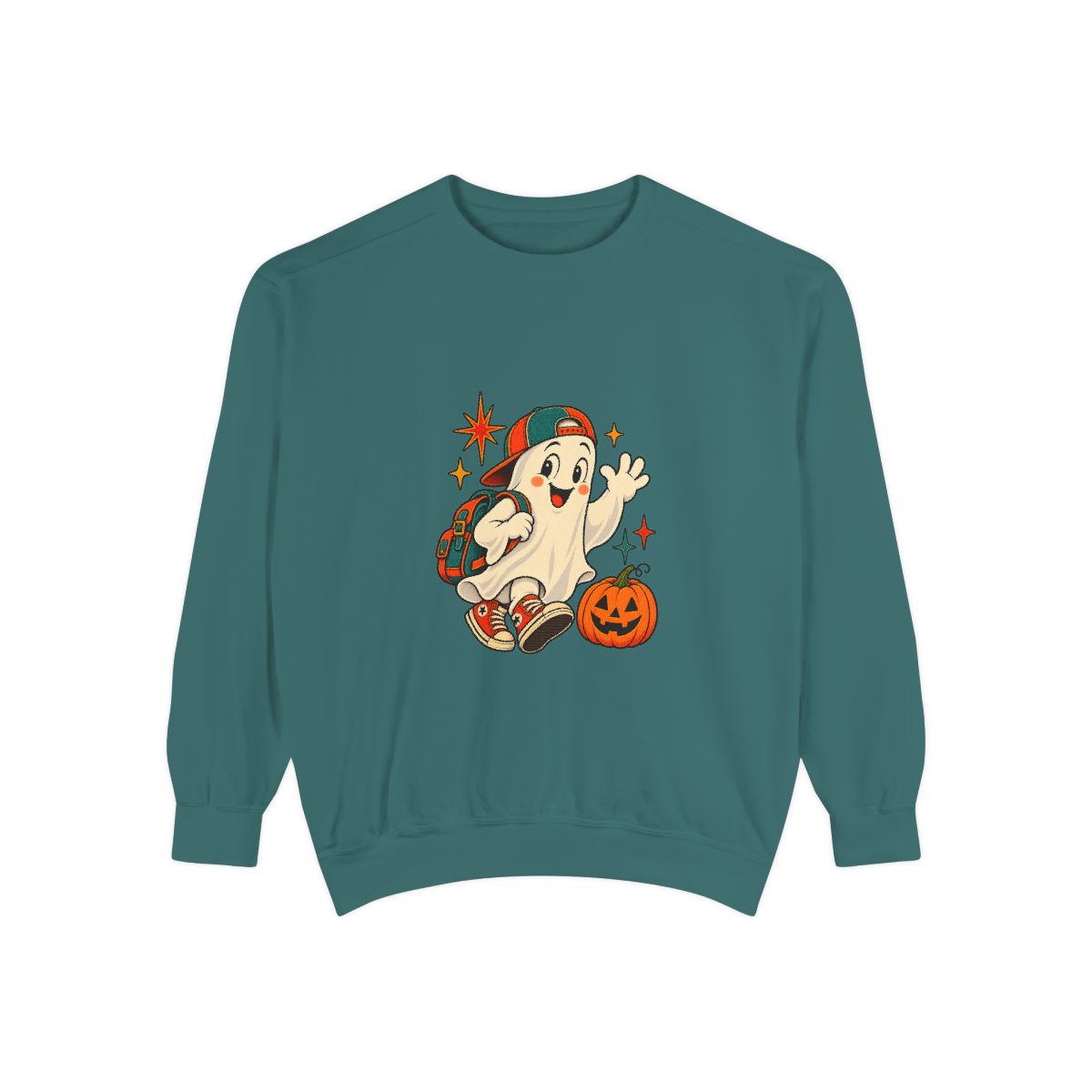 Retro Dancing Ghost with Pumpkin Sweatshirt | Halloween vintage spooky