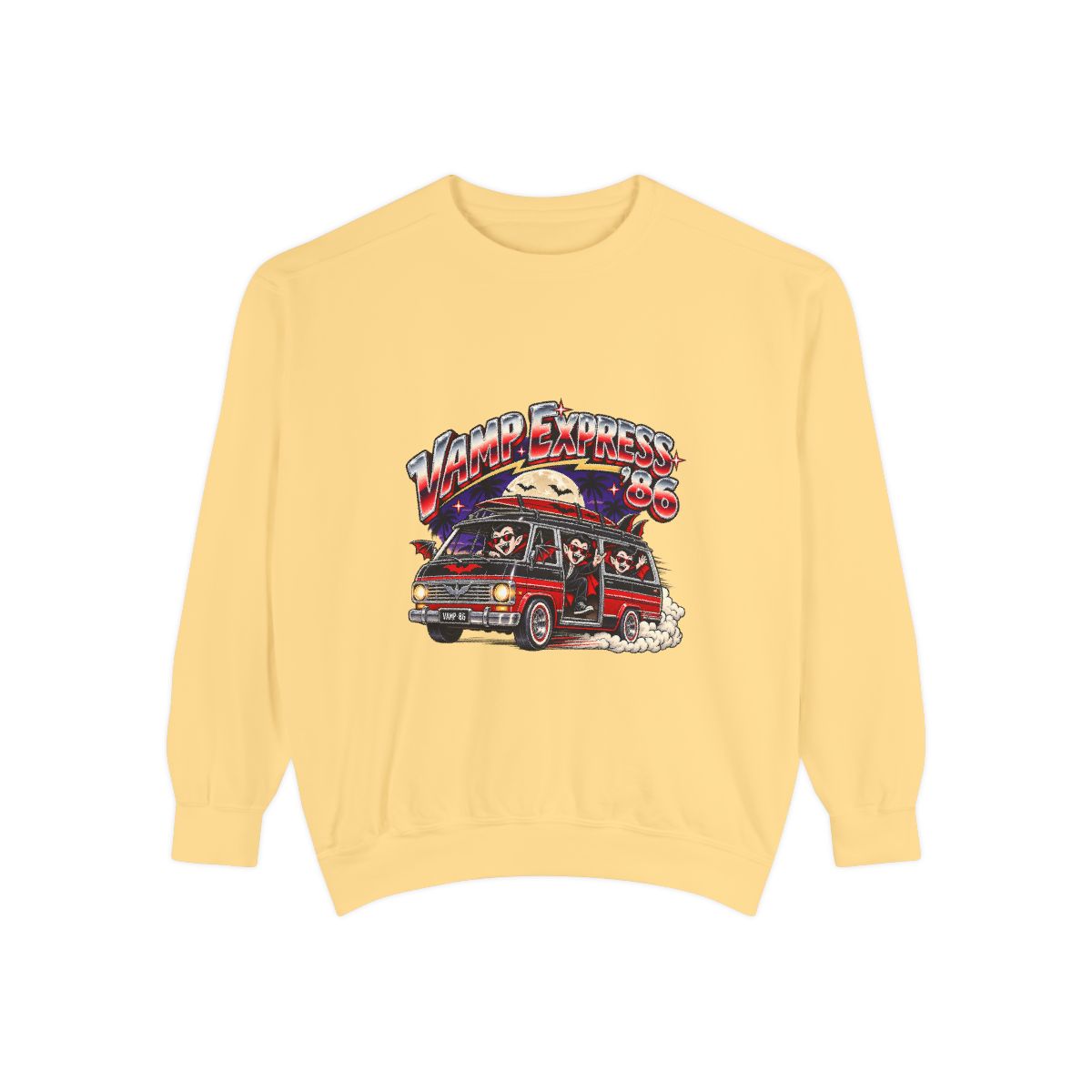 Retro Surf Van Illustration Sweatshirt | Vintage Beach Roadtrip Graphic