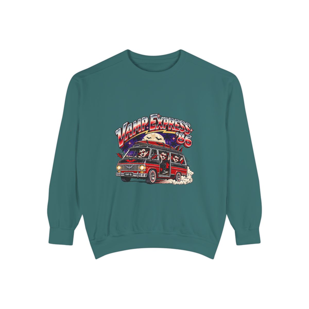 Retro Surf Van Illustration Sweatshirt | Vintage Beach Roadtrip Graphic
