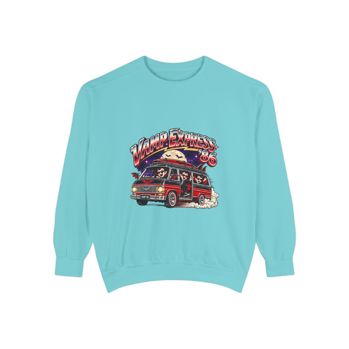 Retro Surf Van Illustration Sweatshirt | Vintage Beach Roadtrip Graphic