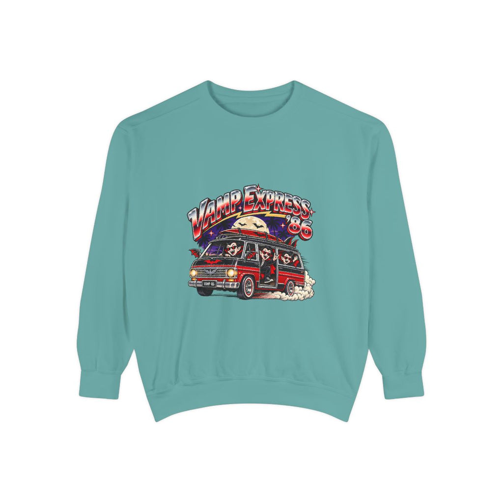 Retro Surf Van Illustration Sweatshirt | Vintage Beach Roadtrip Graphic