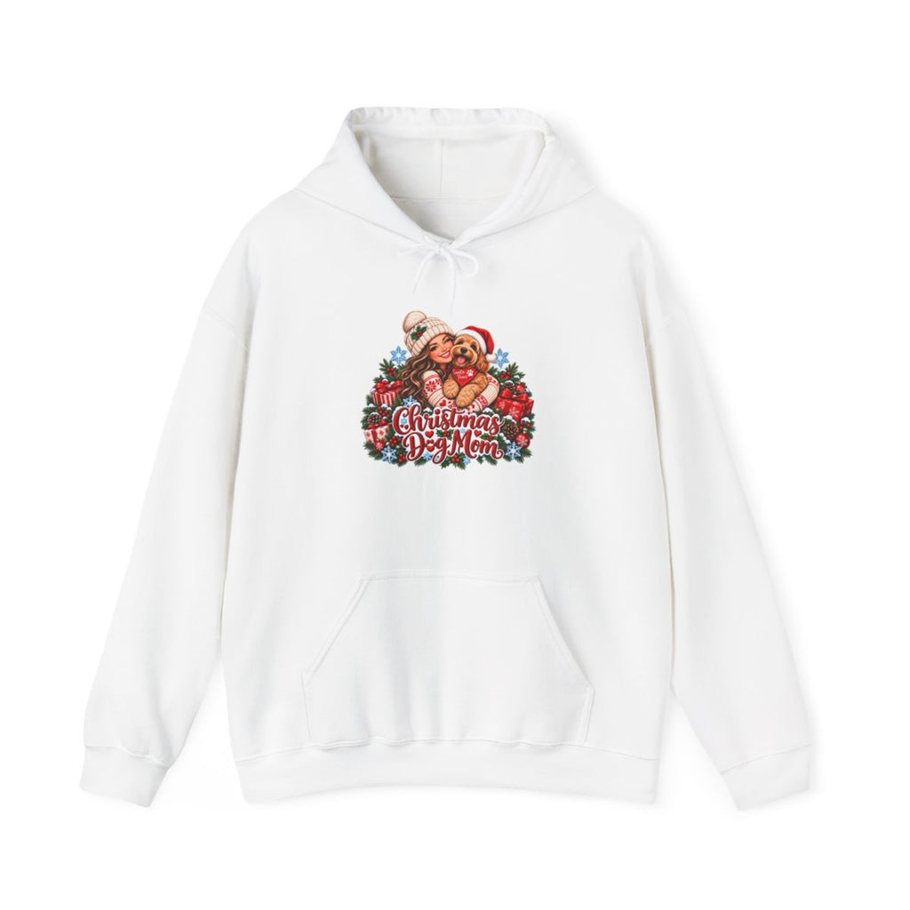 Santa Bear Christmas Wreath Hoodie | Holiday Cute Cozy Illustration