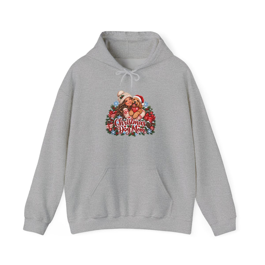 Santa Bear Christmas Wreath Hoodie | Holiday Cute Cozy Illustration